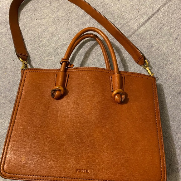 fossil skylar satchel brown